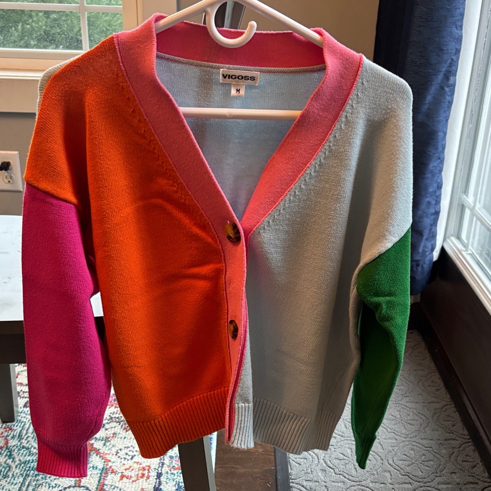 Vigoss Women's Vibrant Colorblock Cardigan